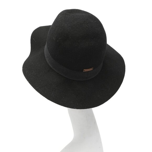 Roots Felted Wool Wide Brim Hat Roots Floppy Black Festival Boho Summer Concert - Picture 11 of 11